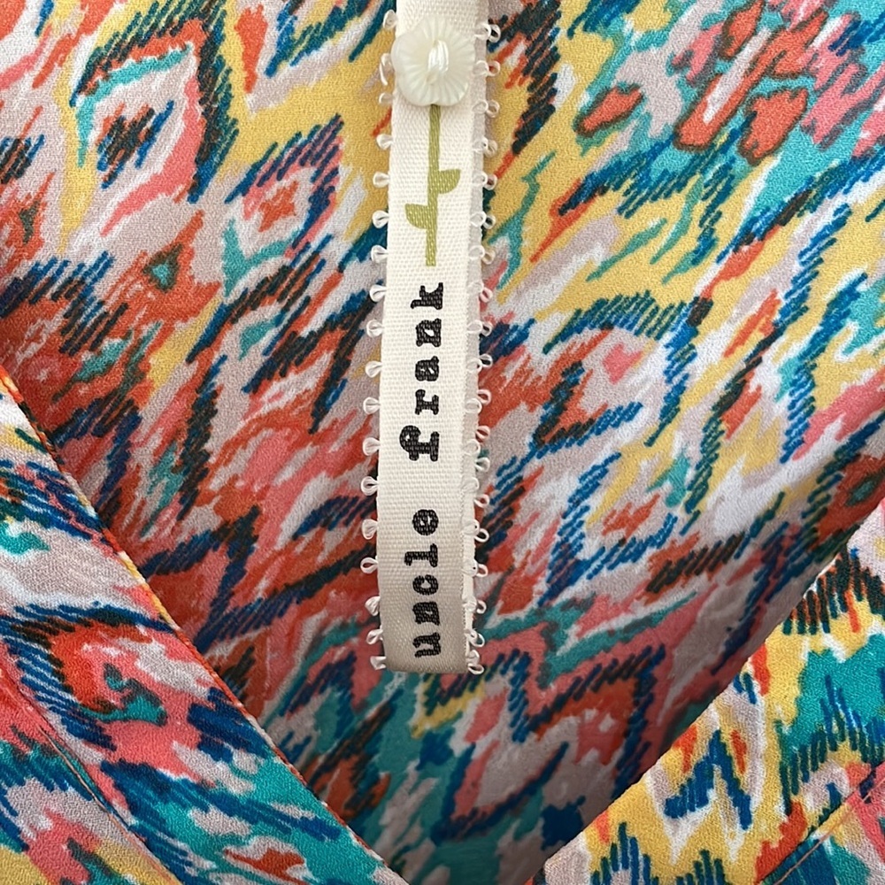 Anthropologie | Uncle Frank | Rainbow Multicolor Kimono Pom Pom Tunic Medium - Picture 5 of 10